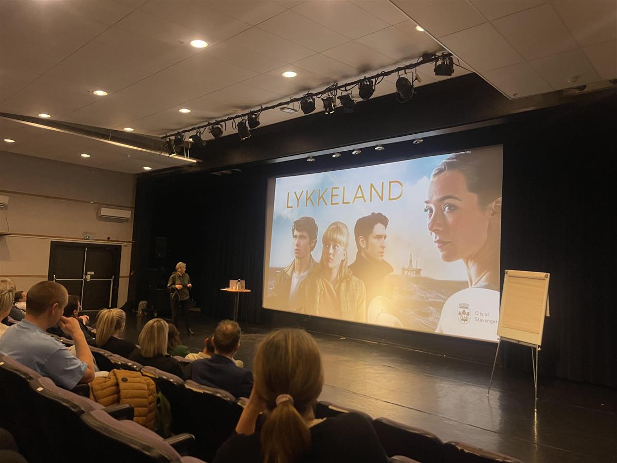 næringssjef i Stavanger kommune, Anne Woie holder foredrag - Klikk for stort bilde