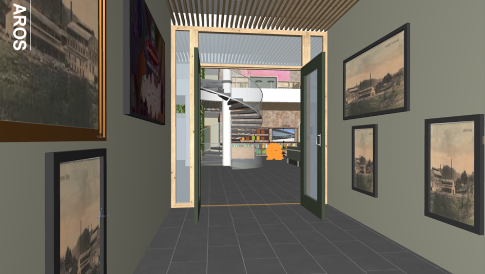 Bilde inngangsparti Strand Kulturhus - Klikk for stort bilde